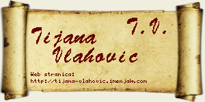 Tijana Vlahović vizit kartica